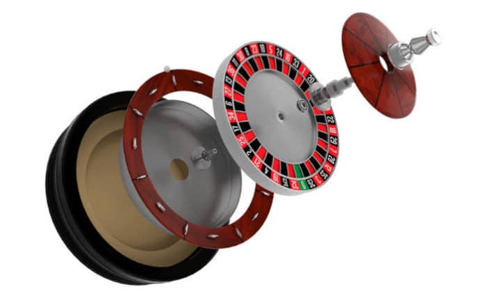 Insides of roulette wheel
